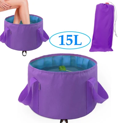 Collapsible Bucket For Soaking Feet, Portable Travel Foot Bath Tub, Multi-Use Folding Foot Spa Soak Basin Water Container For Camping, Picnic, Indoor, Outdoor