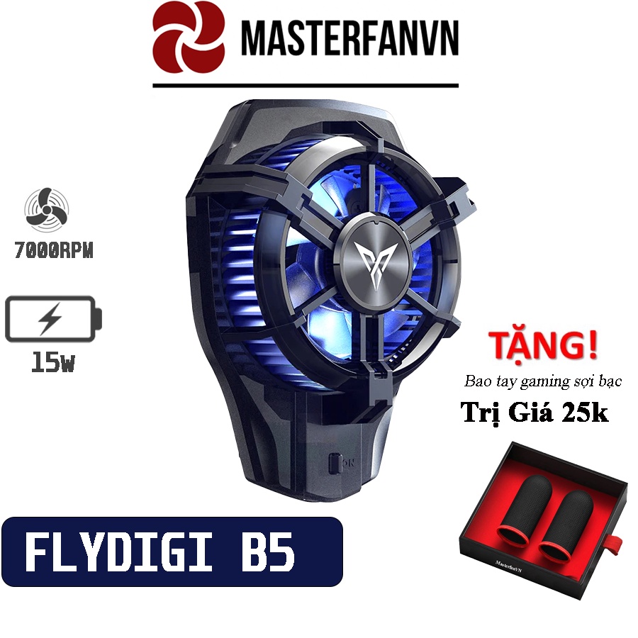Flydigi B5 | Quạt tản nhiệt sò lạnh từ tính dành cho điện thoại và máy tính bảng ipad