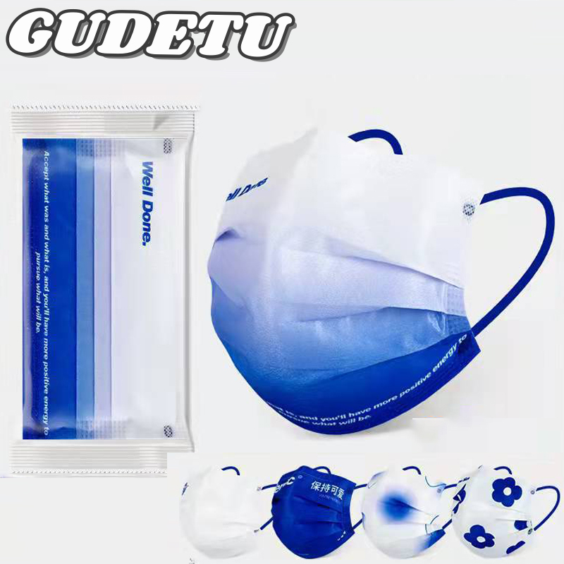 Gudetu Mặt nạ Breathable Blue dùng một lần ba lớp bảo vệ mặt nạ