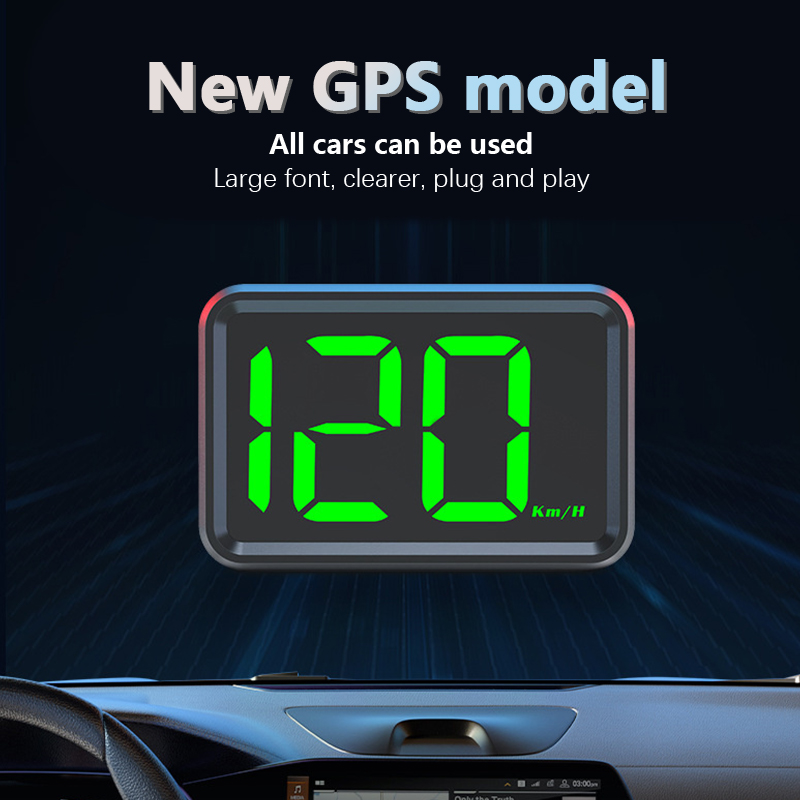 TrekTribe Kỹ thuật số công tơ mét Xe GPS HUD Head up hiển thị độ nét cao LED GPS Speed Meter overspeed báo động cho tất cả các xe tải