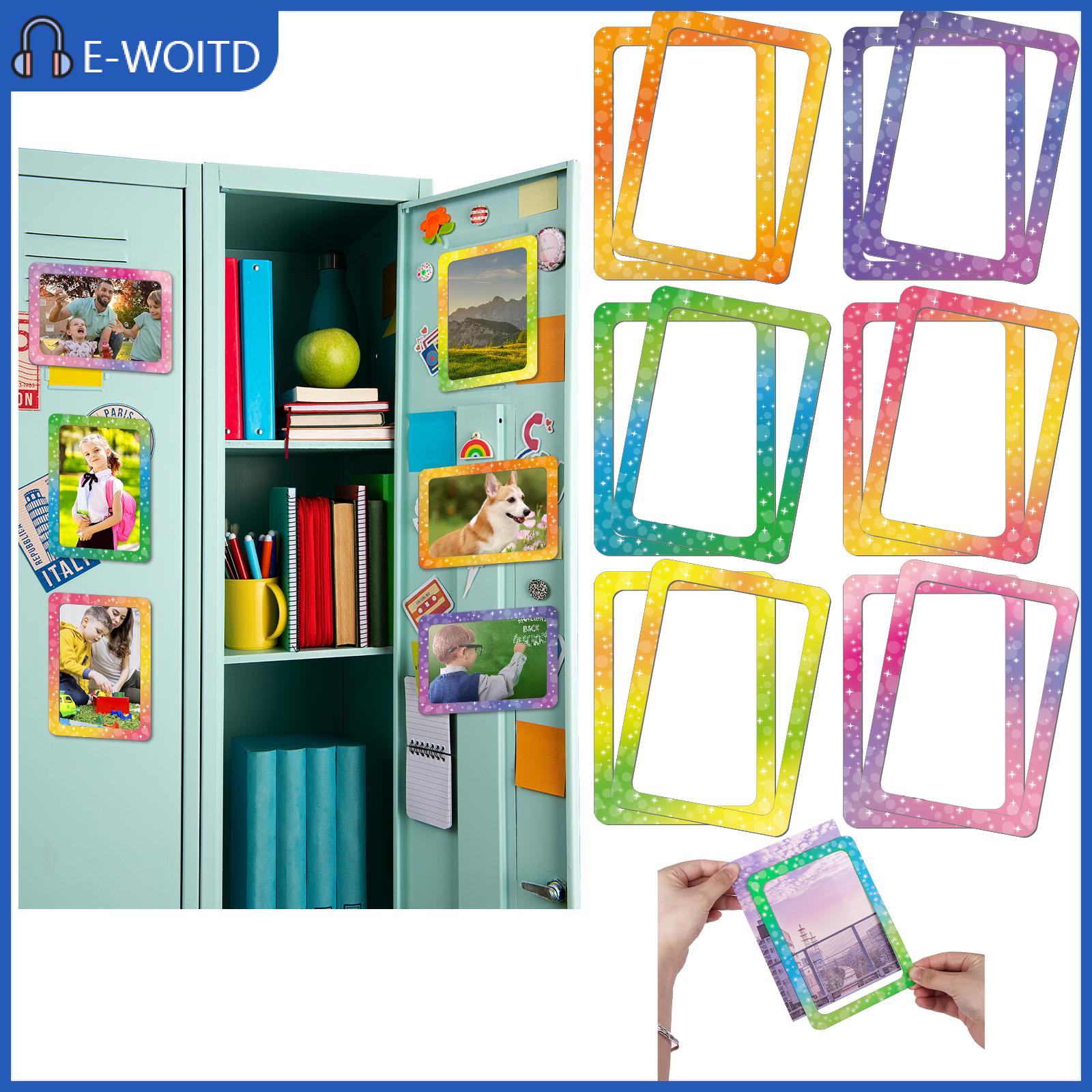 【E-WOITD】 กรอบรูปแม่เหล็ก12ชิ้นสำหรับล็อกเกอร์5x7กรอบรูปแม่เหล็กสำหรับตู้เย็นกรอบรูปแม่เหล็กสำหรับติดตู้เย็น ราคา 179 บาท*ส่งฟรี