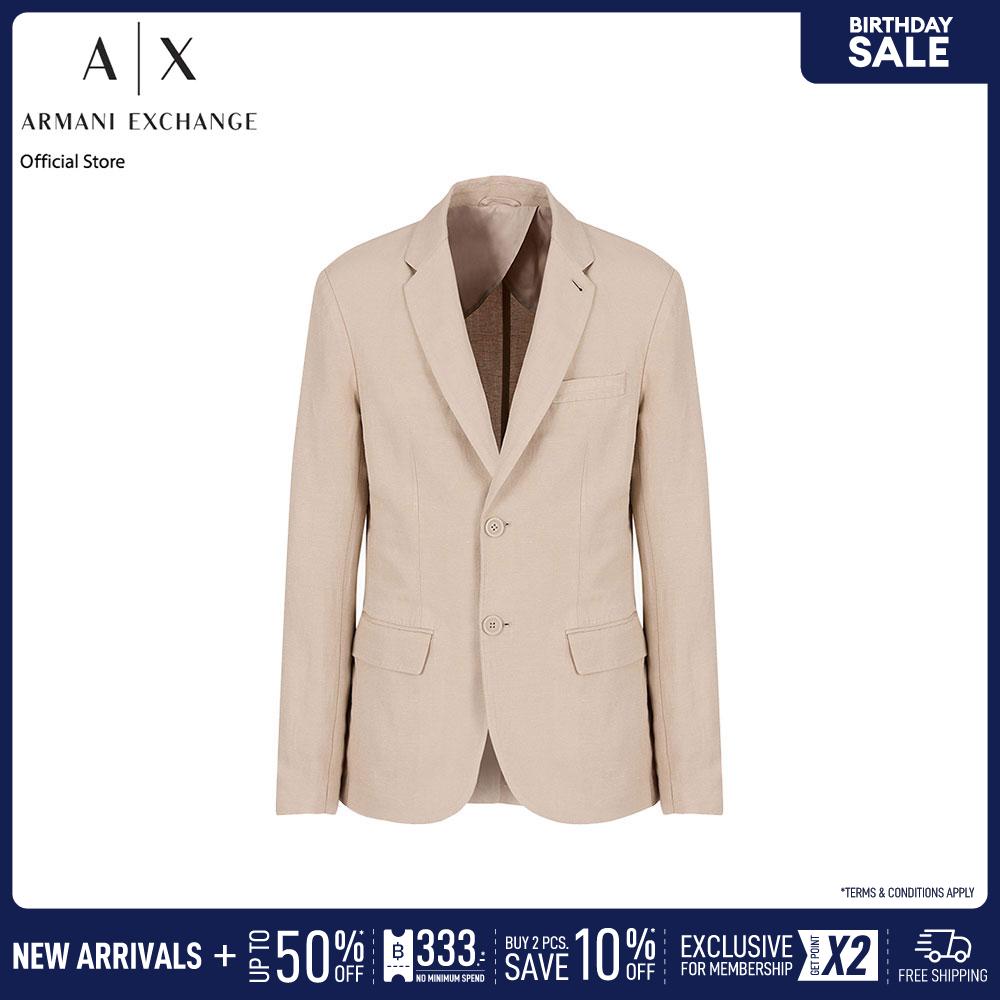 AX Armani Exchange เสื้อเบลเซอร์ผู้ชาย รุ่น AX 8NZG15 ZNFNZ1724 - สีเบจ ราคา 14,990 บาท*ส่งฟรี