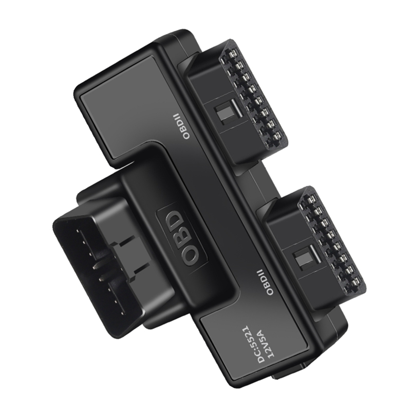 [Waanon]OBD2 One Divided Into Two Adaptor OBD Expansion Adapter Wire 16 Pin 16 Core Cable Universal with Dc5521