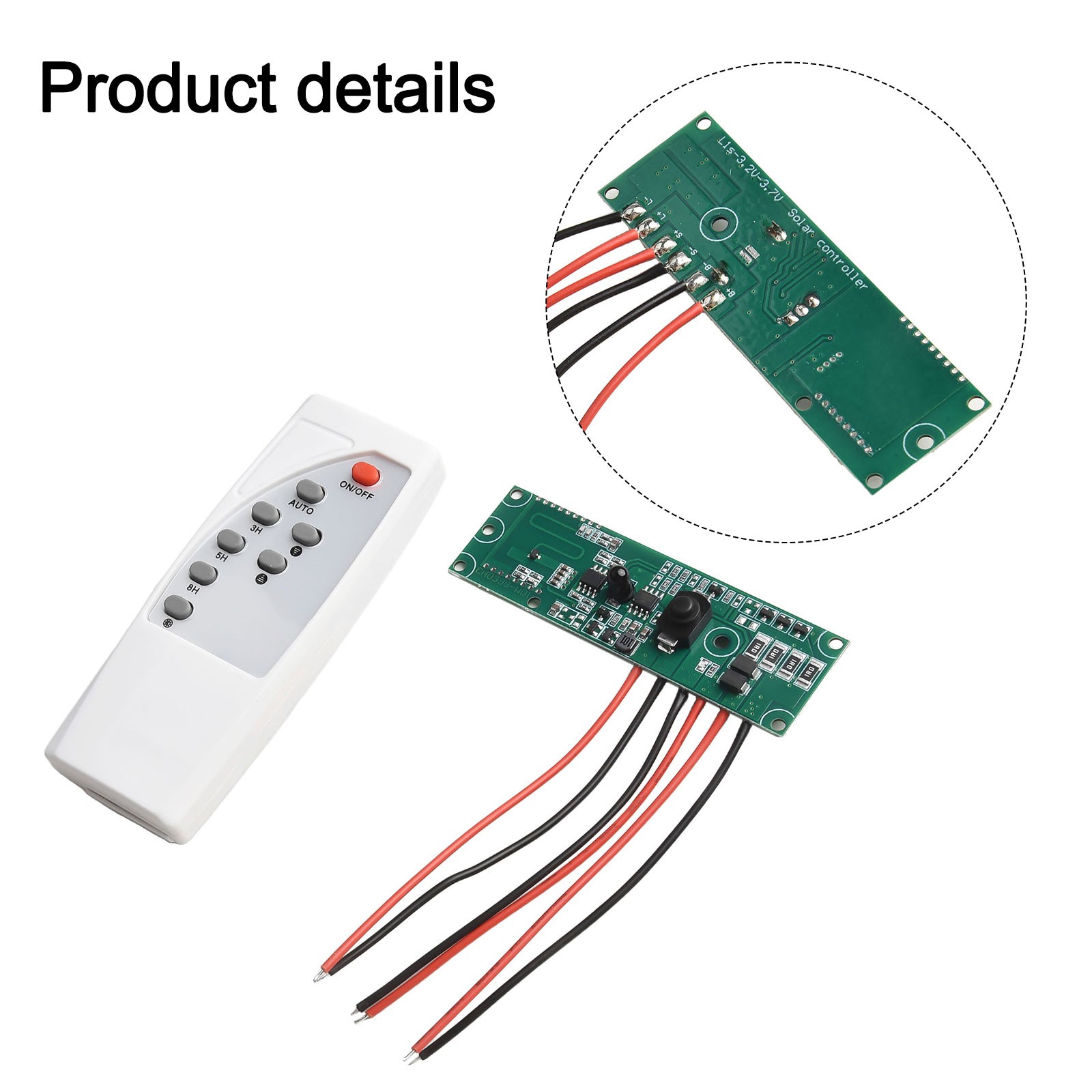 Hozzby Bảng điều khiển đèn năng lượng mặt trời hiệu quả năng lượng với chức năng điều khiển từ xa không dây 【hàng sẵn sàng】