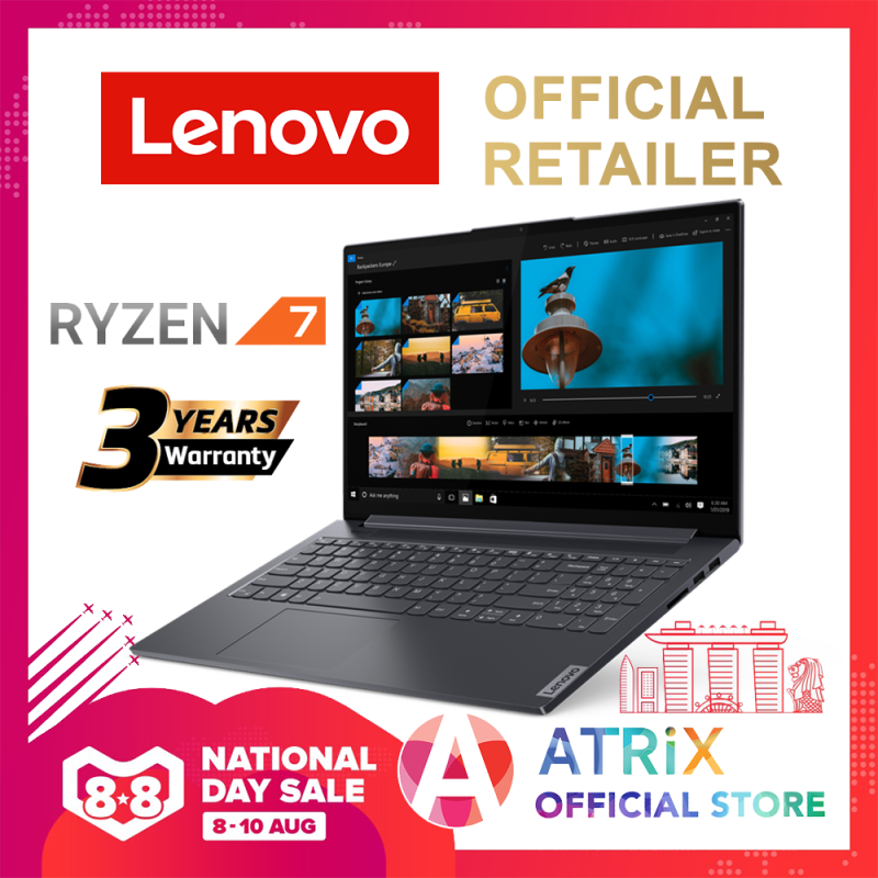 【Same Day Delivery】Lenovo IdeaPad Slim 5 | 15.6 FHD IPS 300nits | Ryzen 7 4700U (8cores / 8 threads, 4.1GHz) | 16GB DDR4-3200 | 512GB PCIE SSD | AMD Radeon Graphics | Free extended 3Yr Lenovo On-Site Warranty worth $189