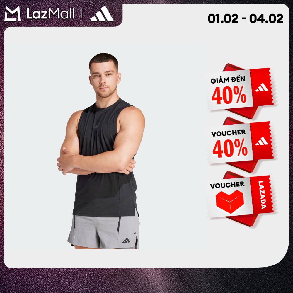 [CHỈ 1-10.2-VOUCHER 35%] adidas Gym & Training Áo Tank Top Tập Luyện Designed for Training Nam Đen I