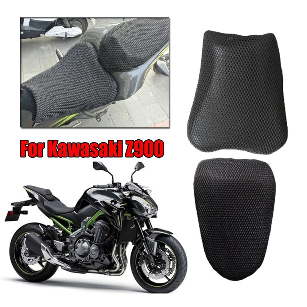 Phụ kiện xe máy bộ phận Ốp yên sau đệm gối Bìa Net 3D lưới không thấm nước cho Kawasaki Z900 Z 900 Z