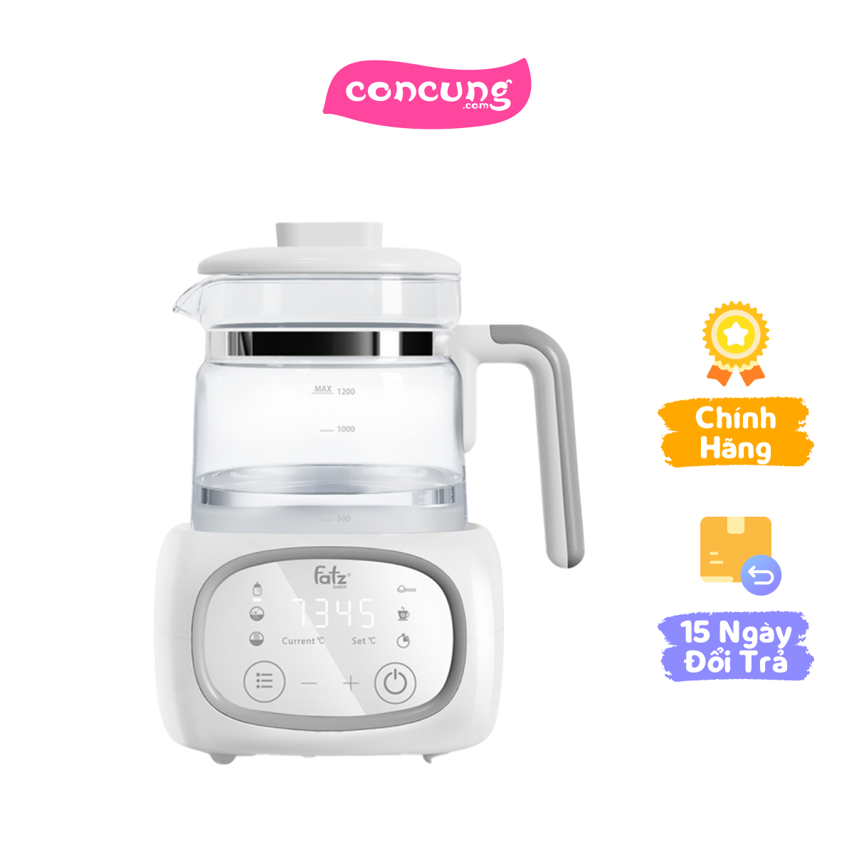 MÁY ĐUN NƯỚC VÀ HÂM NƯỚC PHA SỮA ĐIỆN TỬ QUICK 9 FATZBABY FB3526TN