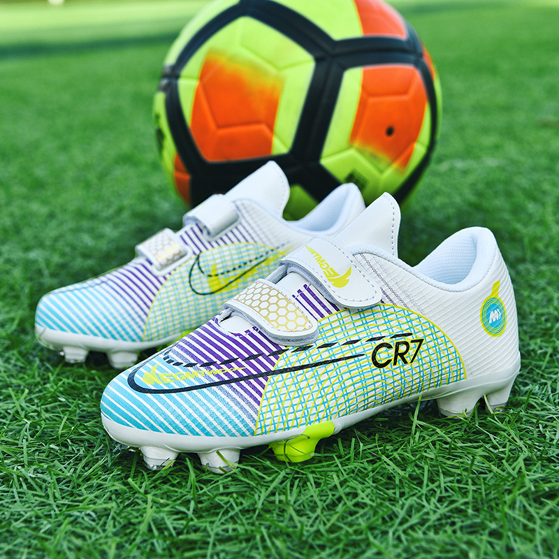Trẻ em mới của Low-Top Giày bóng đá CR7 nhân tạo Turf gai sinh viên trẻ em cỏ da Giày thể thao bóng đá