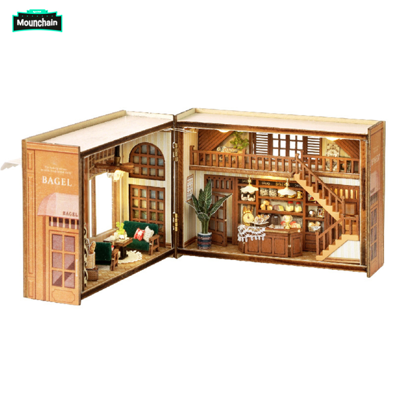 Mini Magic Room Dollhouse Kit Wooden DIY Assembly Toys Room Decoration With Lights Birthday Gifts For Boys Girls ราคา 470 บาท*ส่งฟรี