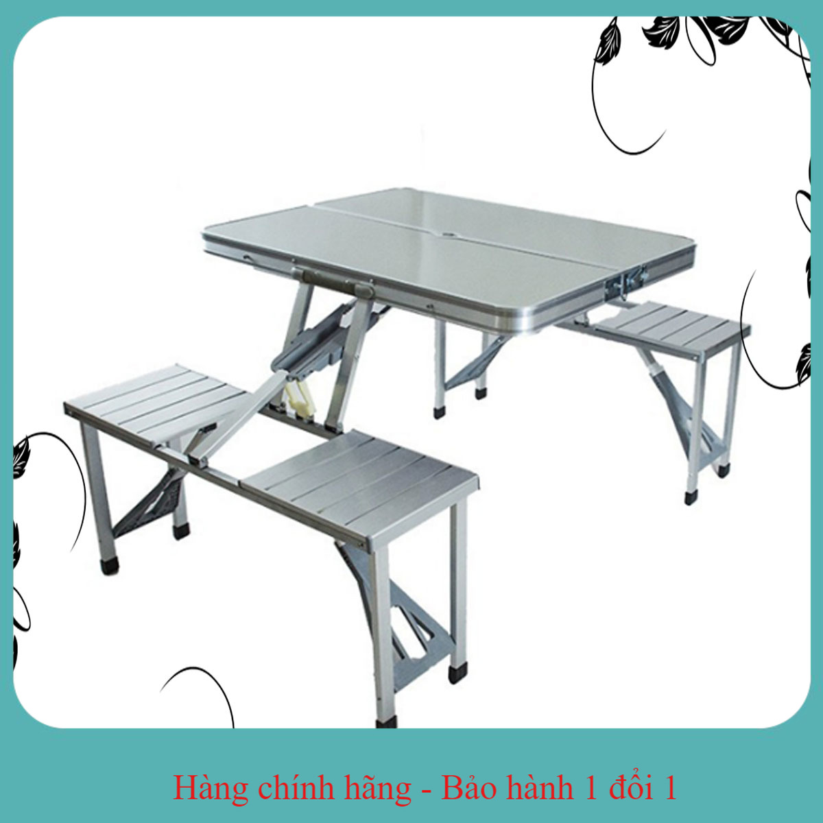 (HÀNG HOT) Bộ bàn ghế xếp dã ngoại khung nhôm