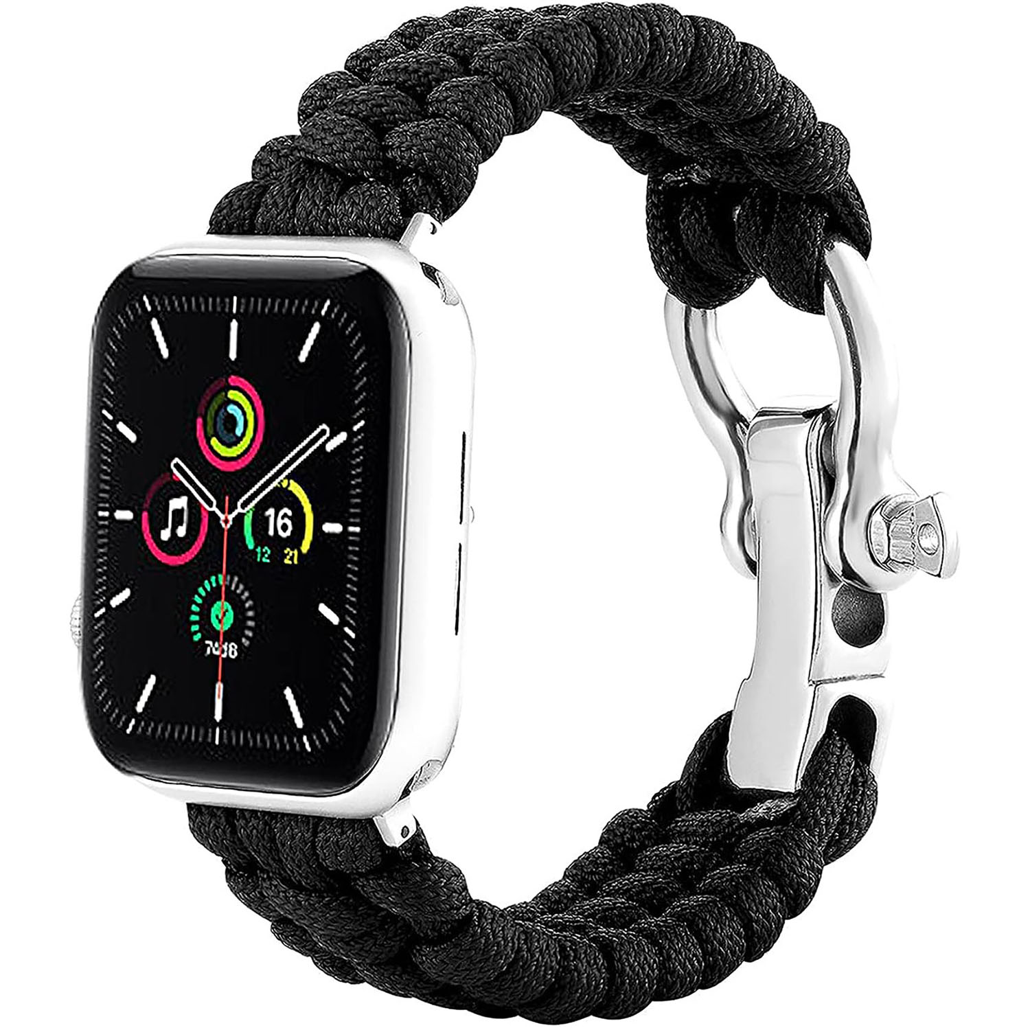 Ngoài Trời dây thừng bện dây đeo cho đồng hồ Ban Nhạc Siêu 49Mm 8 7 45Mm 41Mm Nylon Vòng Đeo Tay iWatch sê-ri SE 6 5 4 3 44Mm 42Mm 40Mm