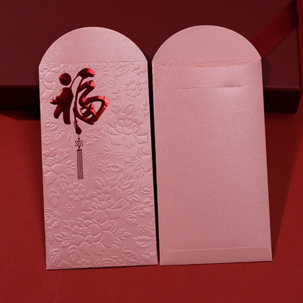 【COD&Fast Delivery】 10PCS/Set Gold Foil Design Red Envelopes Chinese Style Lucky Cash Gift Envelopes Creative Year Blessing Year Red Packets Spring Festival