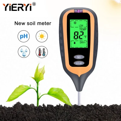 New 4 in 1 Soil PH meter Moisture meter for humidity pH Sunlight Temperature Gardening