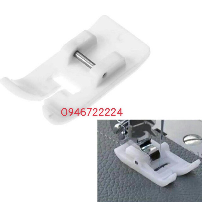 Chân vịt đế chân vịt nhựa may vải thun, da, simili dùng cho máy may gia đình đa năng