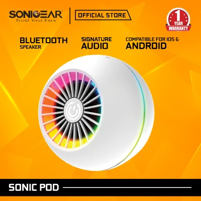 SonicGear SonicPod Portable Bluetooth Speaker With RGB Light Effects and Touch Control Function