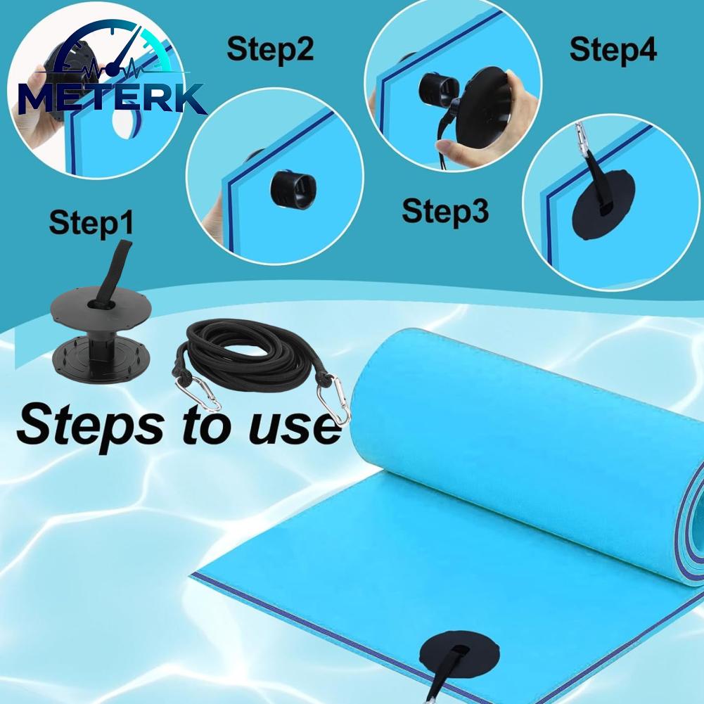 Meterk Floating Mat Tether Kit Plastic Grommet Set and 118 Inch Elastic Rope for Foam Water Pads ราคา 681 บาท*ส่งฟรี