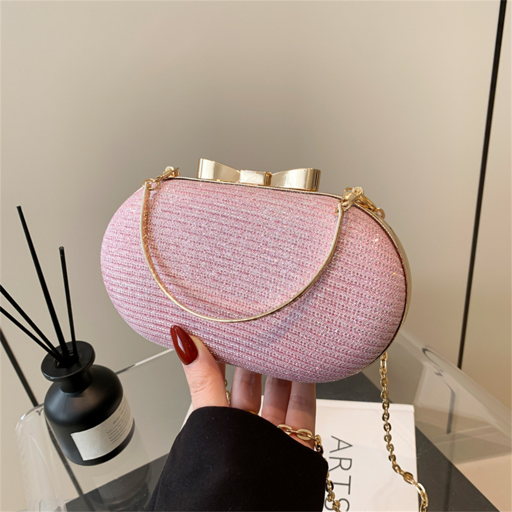 DEXMAY Glitter Evening Clutch – Rhinestone Snake Clasp