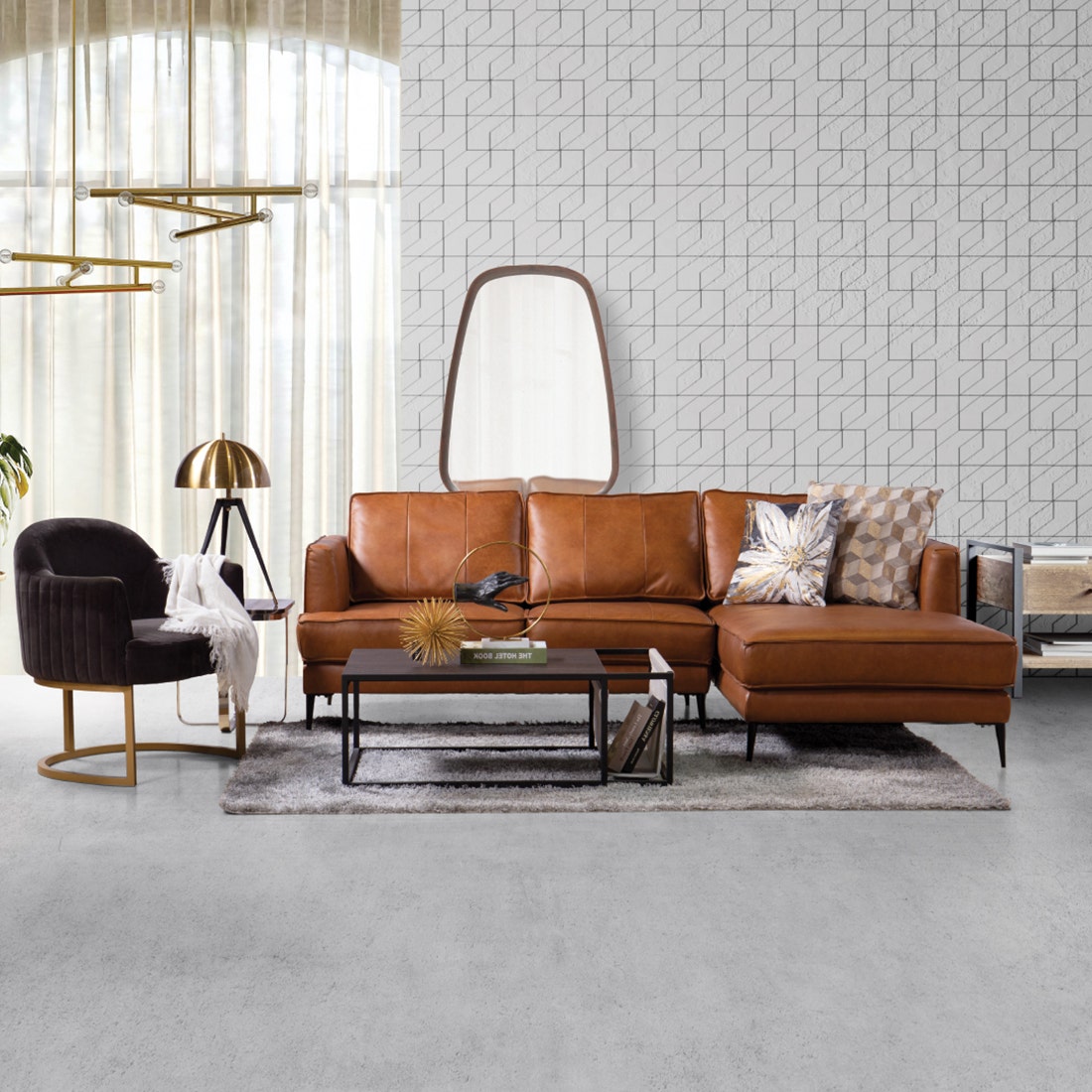 SB Design Square SB FURNITURE โซฟาเข้ามุมขวา รุ่น Limbo สีน้ำตาล (232X150X90 ซม.) ราคา 44,900 บาท*ส่งฟรี