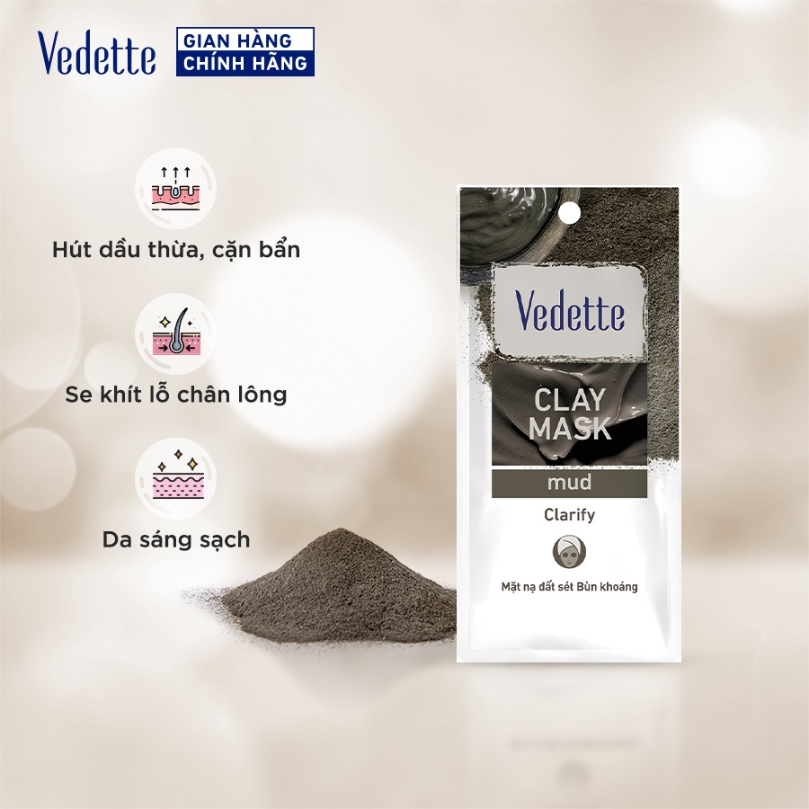 Mặt nạ đất sét vedette bùn khoáng 12g mnds-bk-gg0012