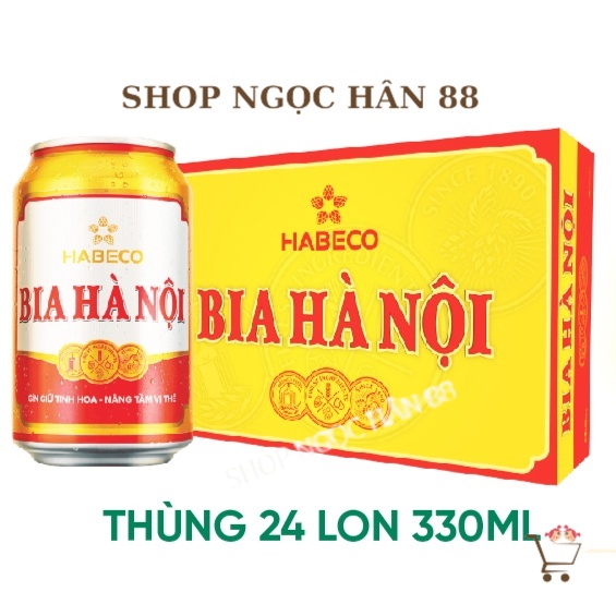 Thùng 24 lon Bia Hà Nội - (330ml/lon)