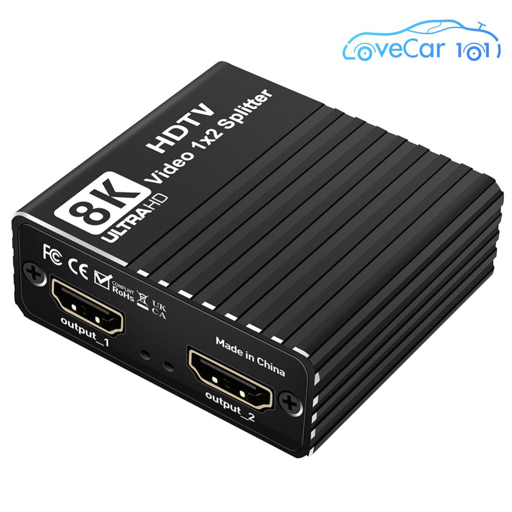 HDTV 1X2 Splitter HD2.1 Duplicate/Mirror Splitter 8K60hz/4K120hz/1080P240hz HDMI-Compatible 1 To 2 Splitter for Game Console Computer ราคา 1,085 บาท*ส่งฟรี