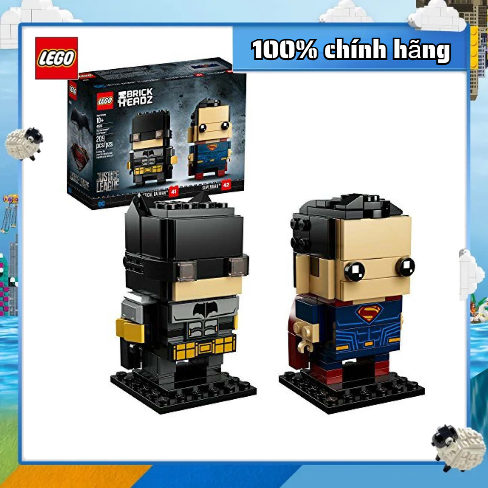 LEGO BrickHeadz Tactical Batman and Superman 41610 Building Kit 209 Piece
