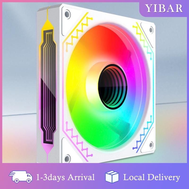 【YIBAR】 12cm argb máy tính trường hợp câm người hâm mộ PC tháp im lặng làm mát không khí PWM 4pin tốc độ cao 1600 PWM DC12V hiệu ứng gương Hệ thống làm mát Giá 81,872 Đồng*Miễn phí vận chuyển