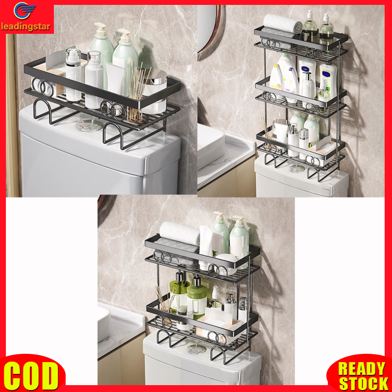Over The Toilet Storage Shelf, Large Capacity Over Toilet Bathroom Organizer, 1-Tier/2-Tier/3-Tier Punch-Free Home Storage Rack With No Drill Adhesive Hook ราคา 666 บาท*ส่งฟรี