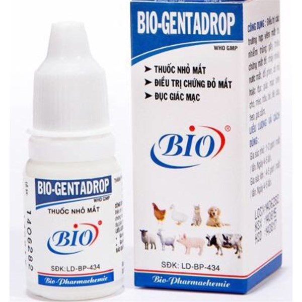 Dung dịch vệ sinh mắt - nhỏ mắt cho chó mèo bio gentadrop