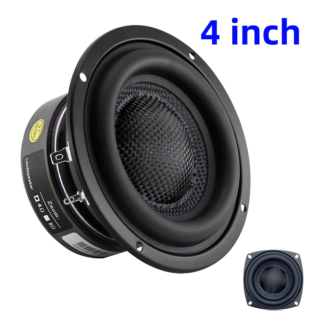 1PC 4 Inch 50W 4Ohm 8Ohm Car Treble Subwoofer For Speaker Fiberglass Fabric Bass Speaker Long-Stroke