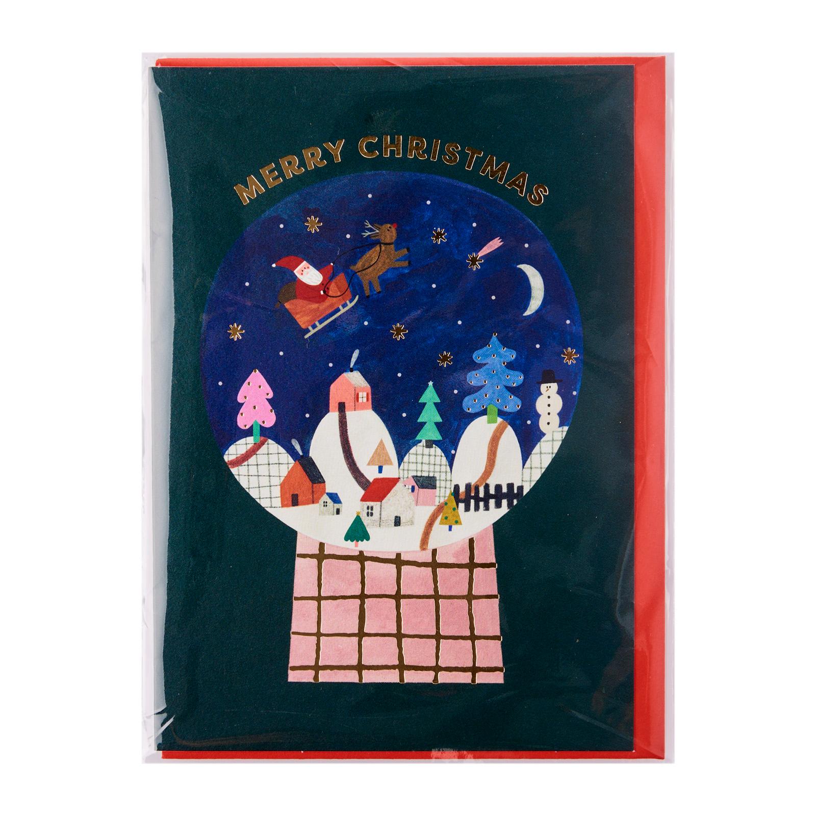Ohh Deer Snow Globe Christmas Card