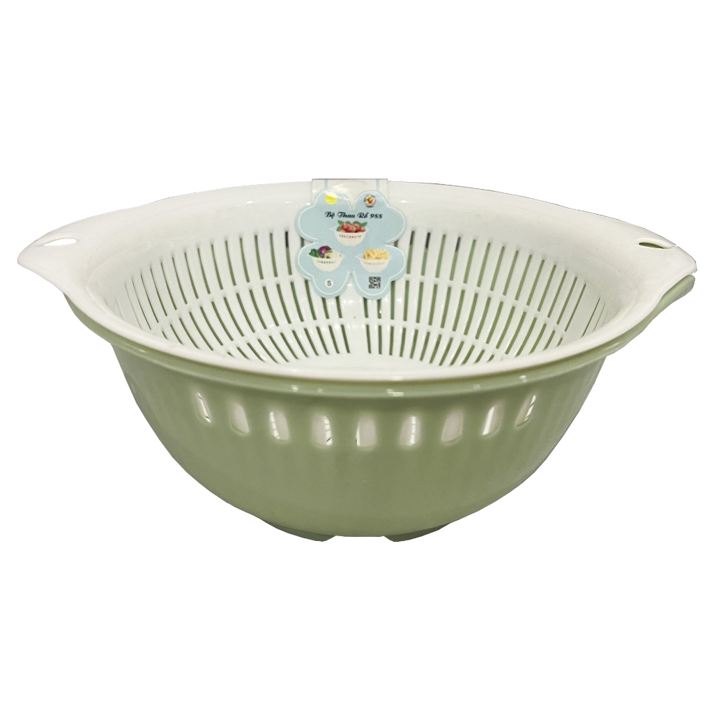 Bộ rổ thau nhựa tròn tự lập tl988 - kích thước 21.8x18.2x8cm - giao màu ngẫu nhiên