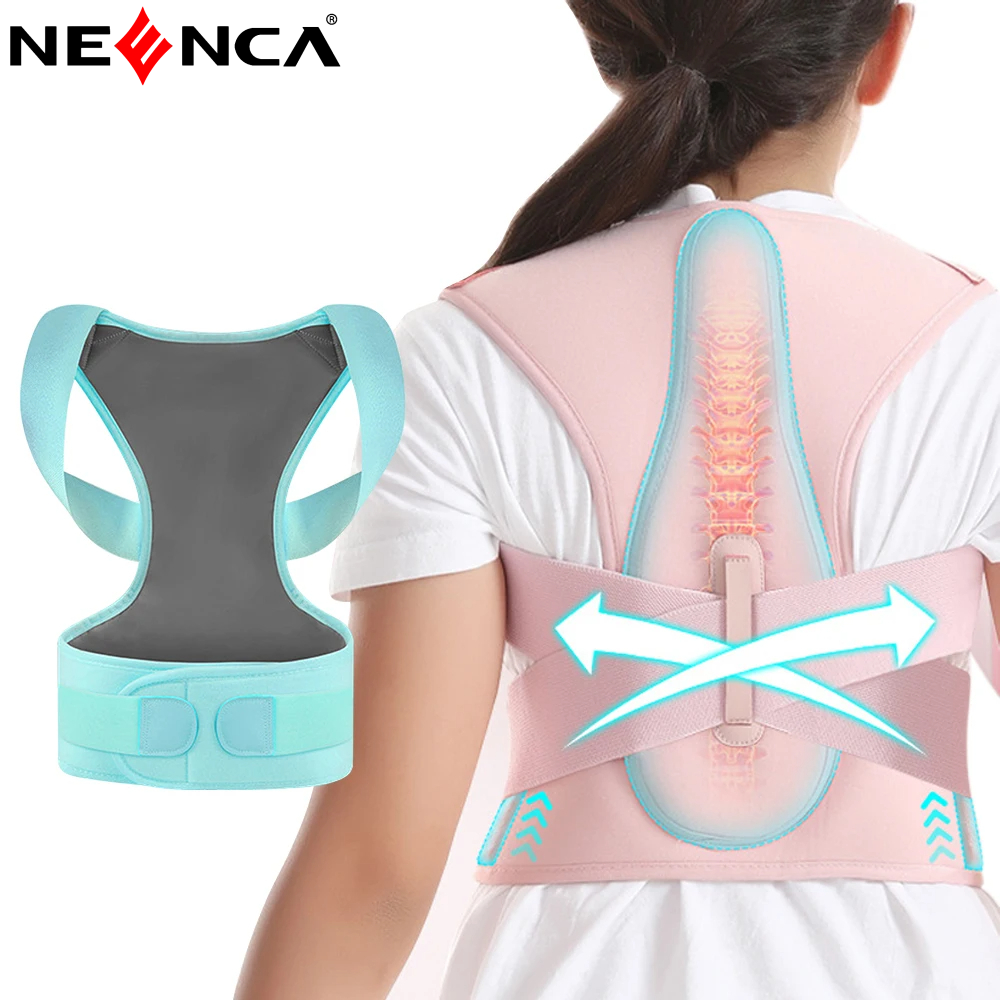 Neenca 1pcs đai điều chỉnh tư thế dựa lưng, có thể điều chỉnh đai hỗ trợ lưng cho trở lại vai và thắt lưng cho trẻ em trẻ em