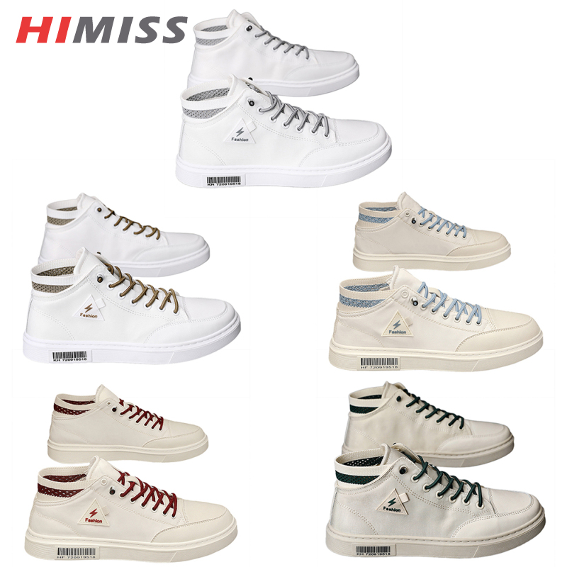 HIMISS Men Sneakers Casual Shoes Ergonomic Anti-slip Design Lightweight Breathable Minimalist Sports Shoes Fashion Platform Shoes ราคา 449 บาท*ส่งฟรี