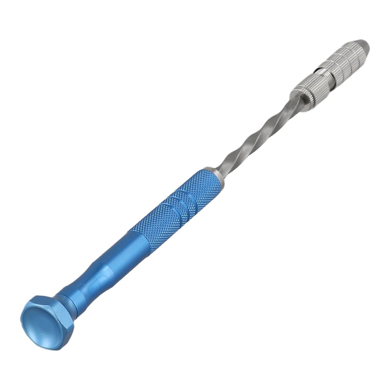 Extended Length Amber Plastic Hand Drill for Easy Wood and Plastic Drilling