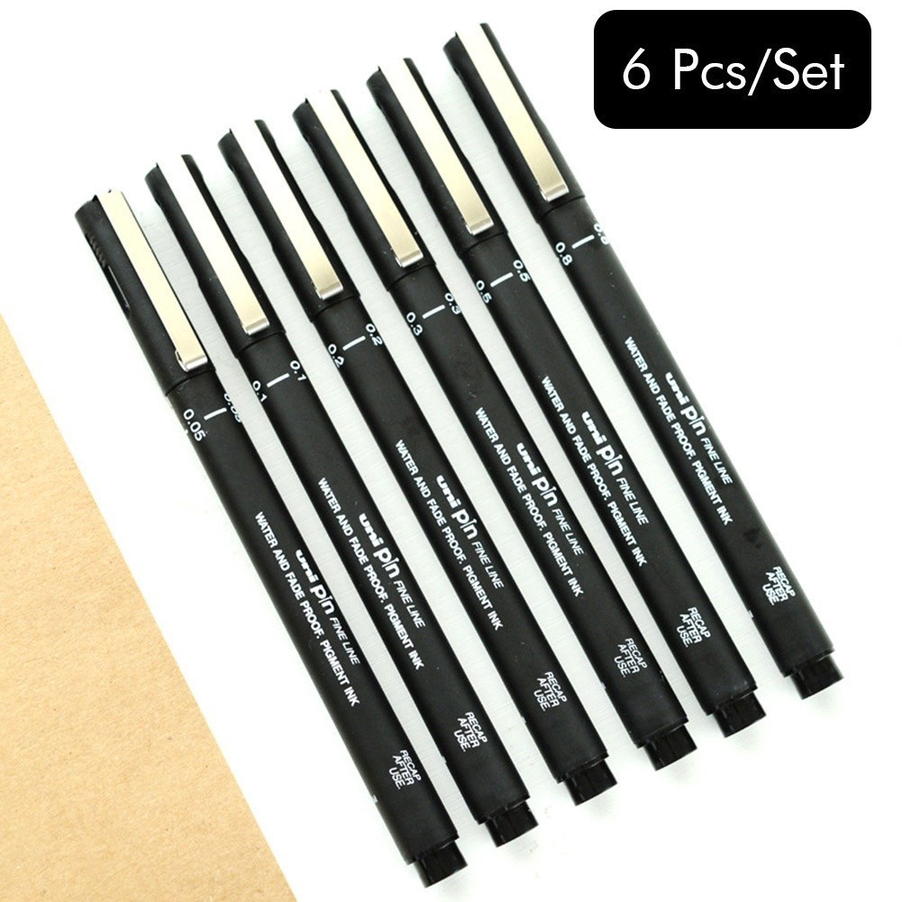 Suntall：6pcs UNIPIN Pen Set Technical Drawing Pen Fine Liner Pen Designer Architect