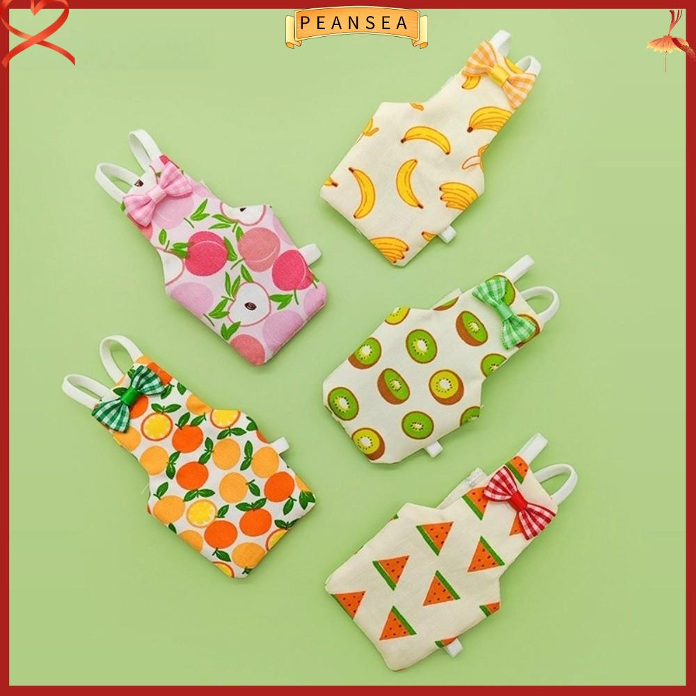PEANSEA Cà vạt nơ Tã cho vẹt Thoáng khí Trái cây nhiều màu sắc Bộ đồ bay cho vẹt  Có thể giặt Tạp dề cho chim cưng Trang phục hàng ngày