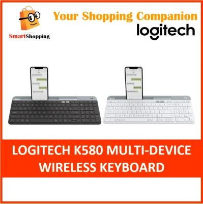 Logitech K580 Multi-Device Wireless Bluetooth USB Unifying Receiver Keyboard Compatible With Windows Mac Android IOS 1 Year SG Warranty