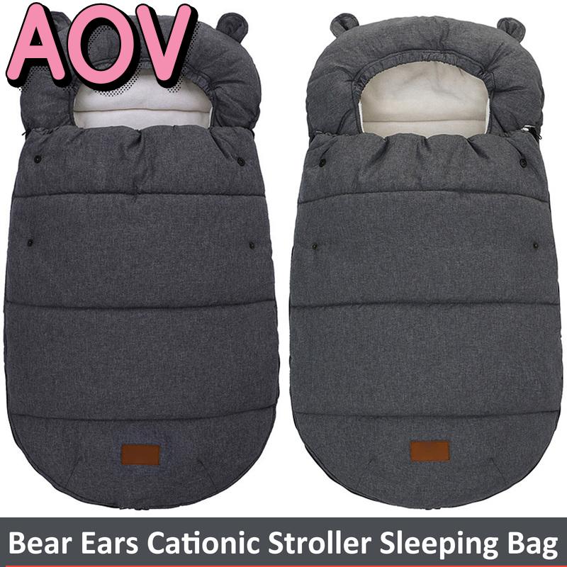 AOV Pushchair Footmuffs Non-Slip Baby Stroller Sleeping Bag Double Zipper