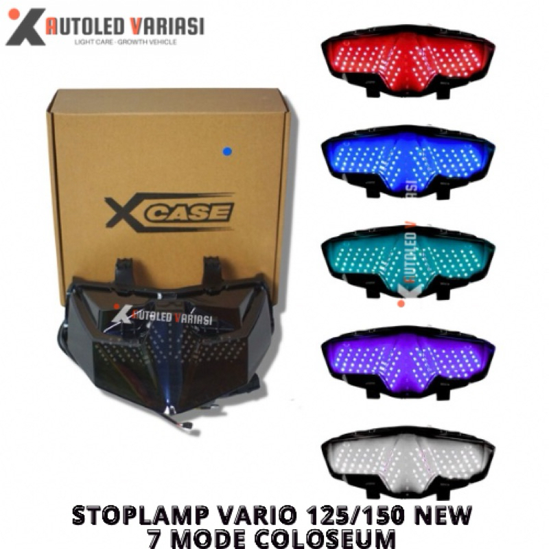 Lampu Stop Vario 125 150 New Coloseum 7 Mode Running Manual Klik 2018 2023 Stoplamp Vario 150 New Harga 119,000 rupiah*Gratis Ongkir