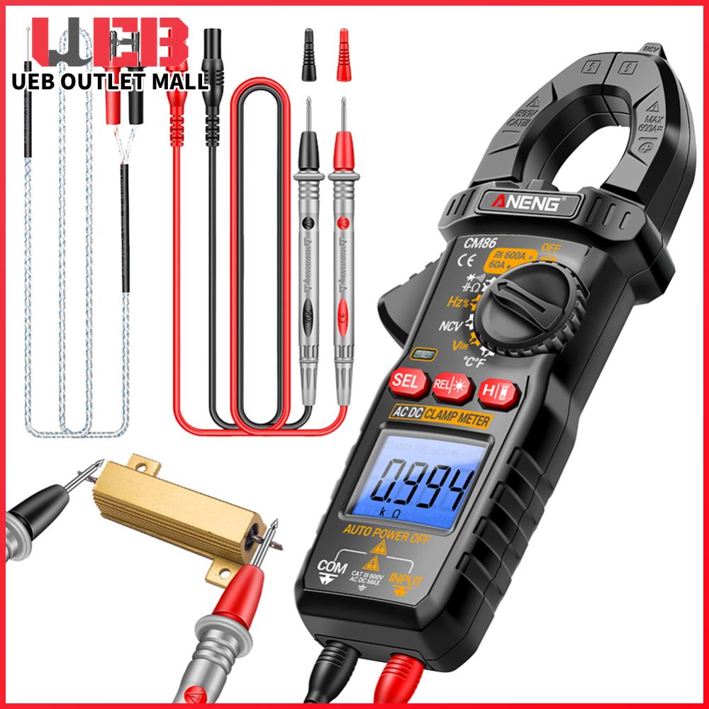 UEB เครื่องวัดกระแสไฟฟ้าแบบมืออาชีพพร้อมทดสอบไดโอดและตรวจจับแรงดัน NCV 600A สำหรับความปลอดภัยและบำรุงรักษาไฟฟ้า ราคา 569 บาท*ส่งฟรี