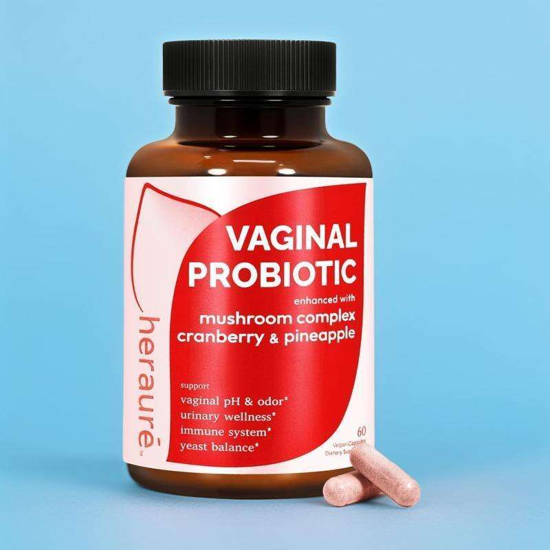 Probiotic âm đạo dành cho nữ, độ pH, khử mùi, cân bằng hệ vi sinh, với 7B CFU Lactobacillus Probiotics, Prebiotics, hỗn hợp nấm 7 trong 1, Beta-Glucan, nam việt quất, dứa, 60 viên.