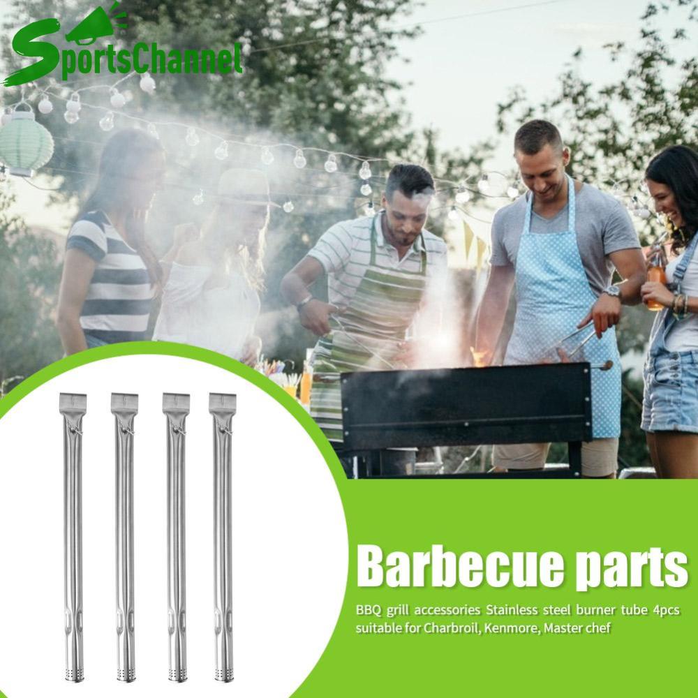 4x Ống Bếp Nướng BBQ dùng gas BBQ bằng thép không gỉ Đầu đốt thay thế ống