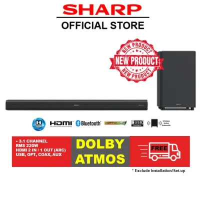 SHARP Dolby Atmos Performance Sound Bar with Wireless Subwoofer HT-SBW460