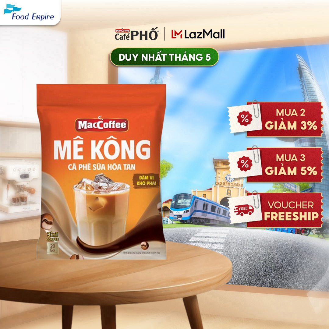 MacCofffee Mê Kông Cà Phê Sữa hòa tan -  Đậm vị khó phai