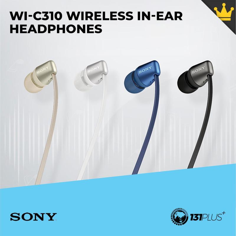 SONY WI-C310 Wireless Bluetooth 5.0 In-Ear Magnetic Headphones Earbuds 15 Hours Battery Lifetime Tangle-Free Carrying Enjoy Listen Song Music Singapore