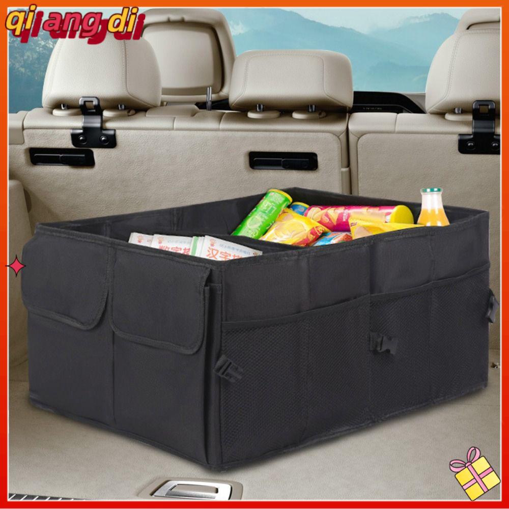 QIANGDI Dung lượng lớn Túi đựng đồ trong cốp xe Nhiều ngăn Có thể gập lại Hộp lưu trữ hàng hóa Di động Bền bỉ Bộ tổ chức đồ dùng xe hơi