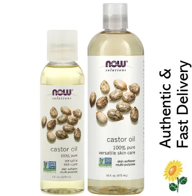 [SG] Now Foods Solutions, Castor Oil (118 & 473 ml) - Skin & Hair