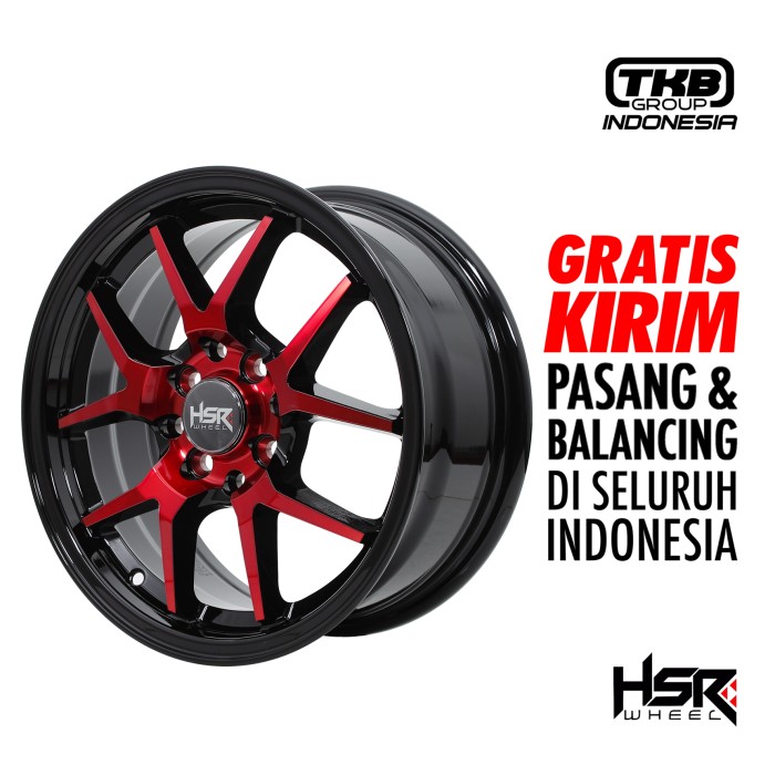 PROMO- VELG MOBIL RING 15 HSR HYURA BOROKO 02 FC-PCD H8X100-114,3 ET42 BK/RF - LIONEL STORE Harga 7,566,000 rupiah*Gratis Ongkir